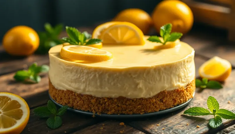 Cheesecake al limone senza cottura: la dolcezza fresca con biscotti Digestive