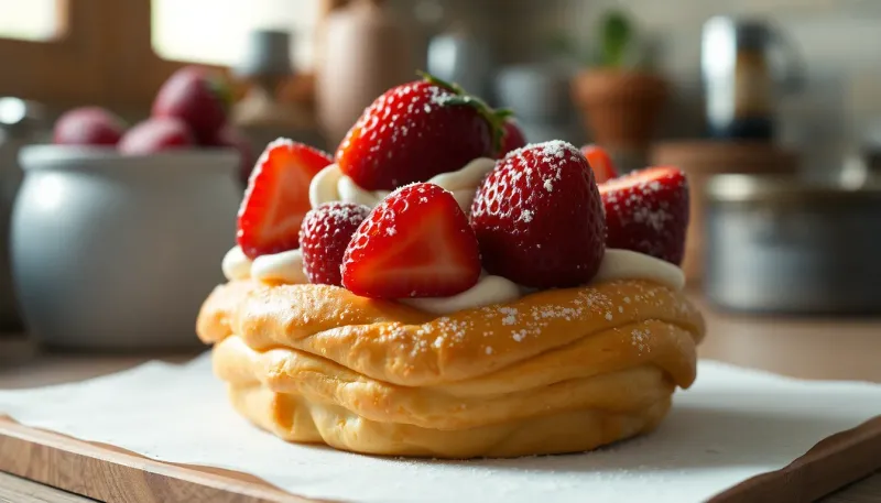 Paris-Brest : la recette simple des zeppolone avec crème et fraises