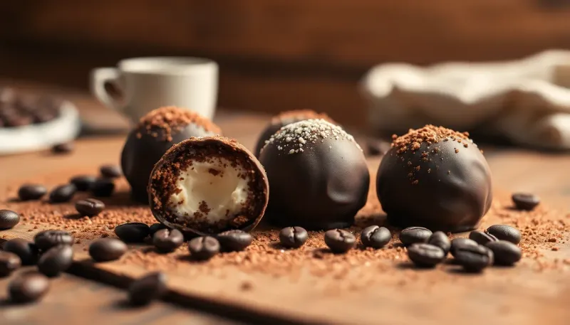 Tartufi al caffè e mascarpone: il segreto per un cuore cremoso che non smonta mai